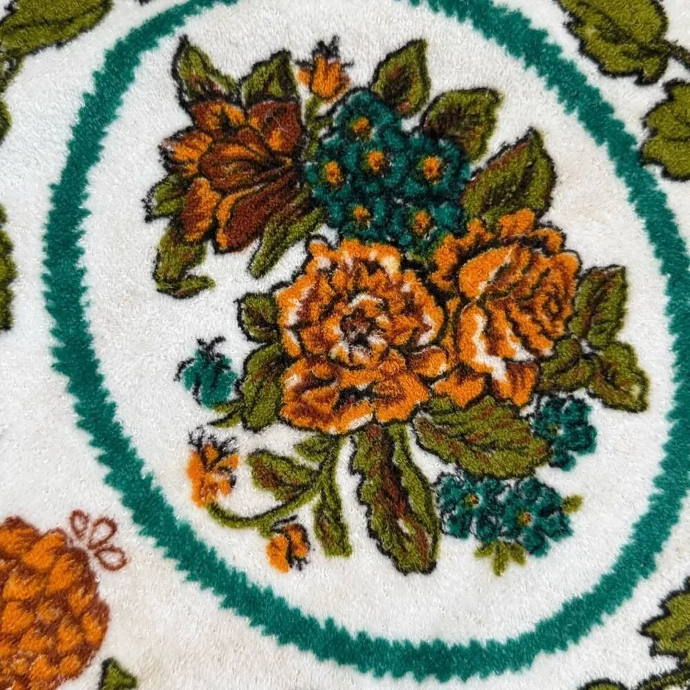Vintage 70s 3 Cannon Groovy Checkered Bowl of Mushrooms Hand Kitchen Towels